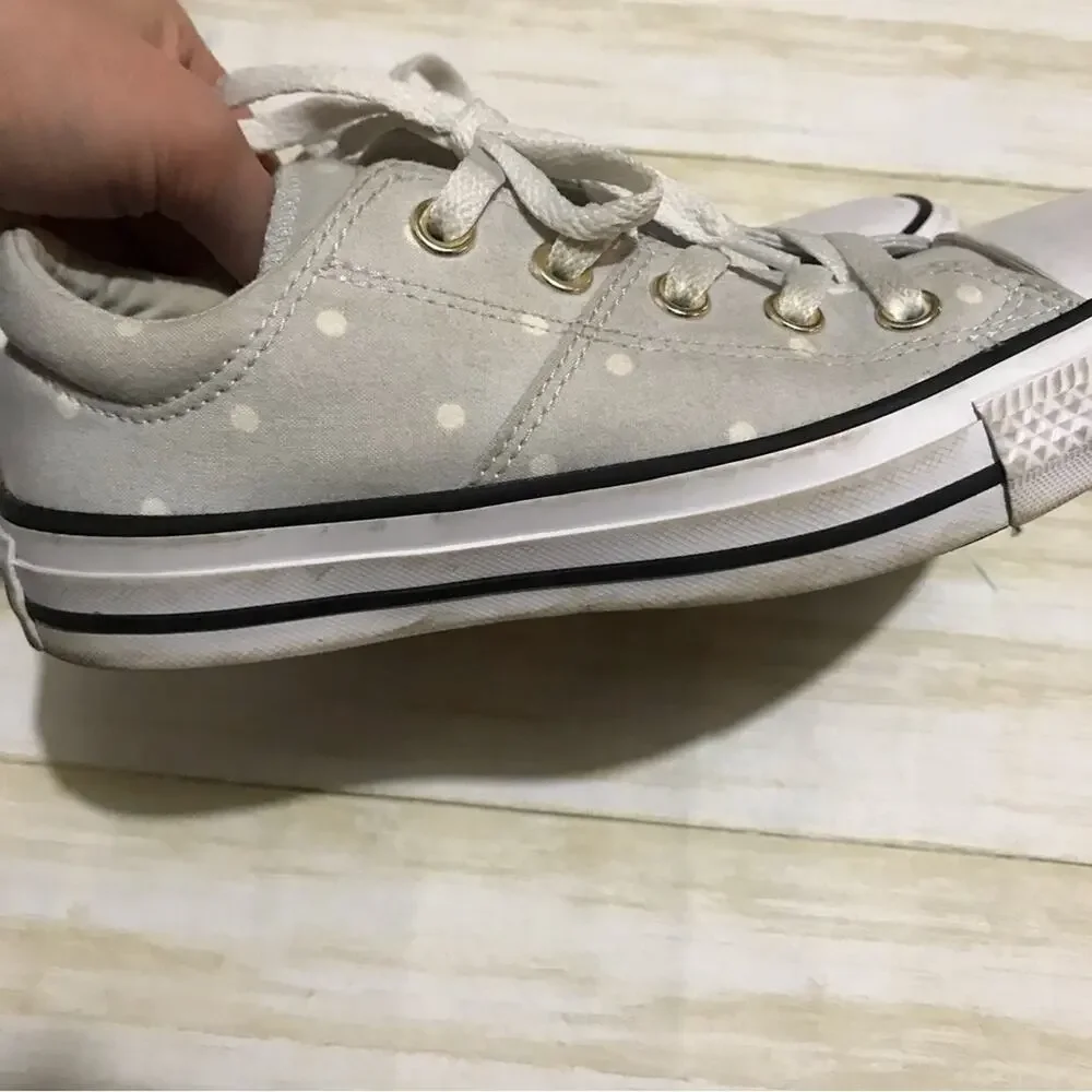 Converse Gray Polka Dot Low Top‎ Lace Up Sneakers Shoes Women’s Size 6